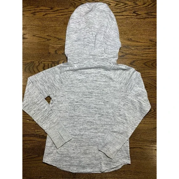 Athleta Cowl Sweatshirt Womens Heather Grey Long Sleeve Size S Thumb Holes - Picture 2 of 4